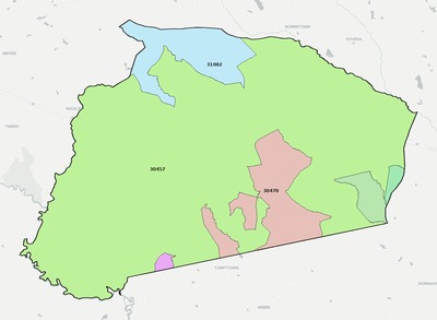 Treutlen County GA ZIP code boundaries map