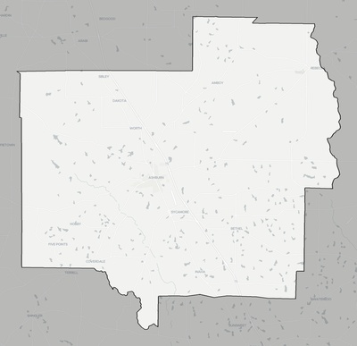Turner County GA county basemap context