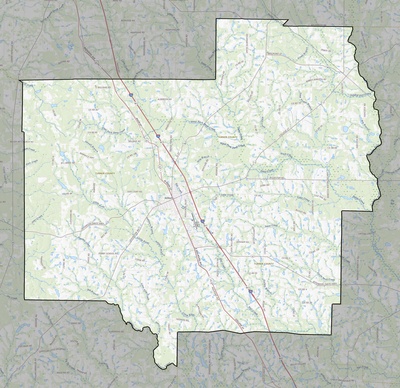 Turner County GA USGS topo map