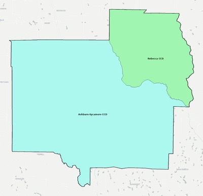 Turner County GA townships and subdivisions map