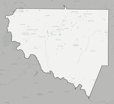 Upson County GA county basemap context