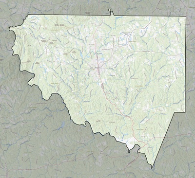 Upson County GA USGS topo map