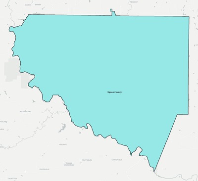 Upson County GA school district boundaries map