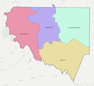 Upson County GA townships and subdivisions map
