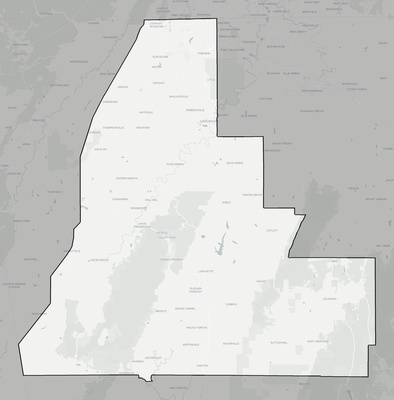 Walker County GA county basemap context