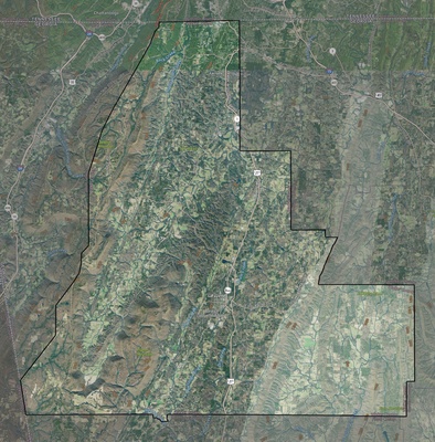 Walker County GA USGS imagery and topo map