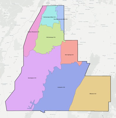 Walker County GA county subdivision map preview