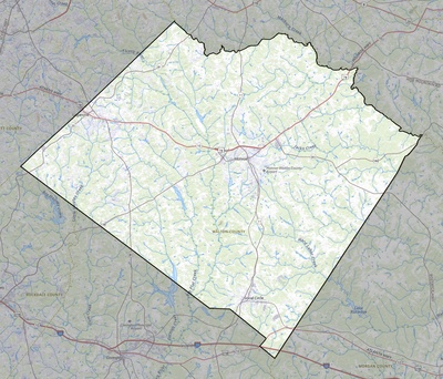 Walton County GA USGS topo map