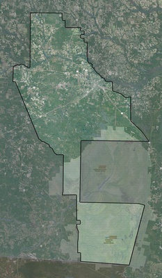 Ware County GA USGS imagery and topo map
