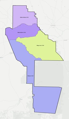 Ware County GA townships and subdivisions map