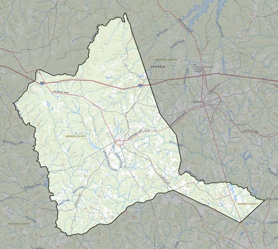 Warren County GA USGS topo map