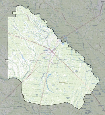 Wayne County GA USGS topo map