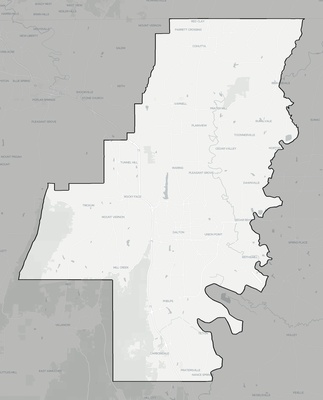 Whitfield County GA county basemap context