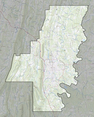 Whitfield County GA USGS topo map