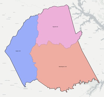 Wilkes County GA townships and subdivisions map