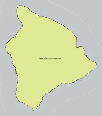 Hawaii County HI school district boundaries map