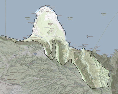 Kalawao County HI USGS topo map