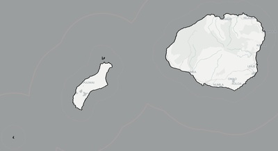 Kauai County HI county basemap context
