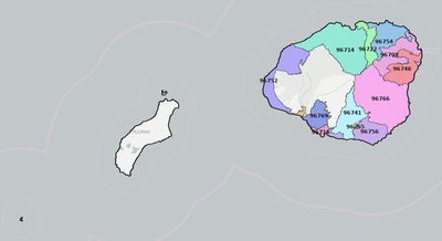 Kauai County HI ZIP code map preview