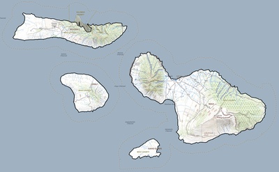 Maui County HI USGS topo map