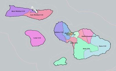 Maui County HI county subdivision map preview