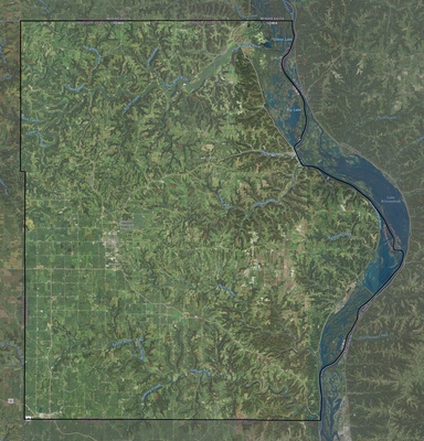 Allamakee County IA USGS imagery and topo map