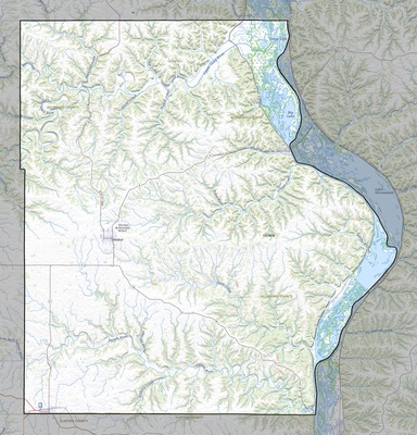 Allamakee County IA USGS topo map