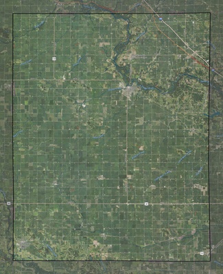 Benton County IA USGS imagery and topo map