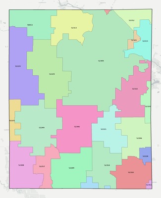 Benton County IA ZIP code boundaries map