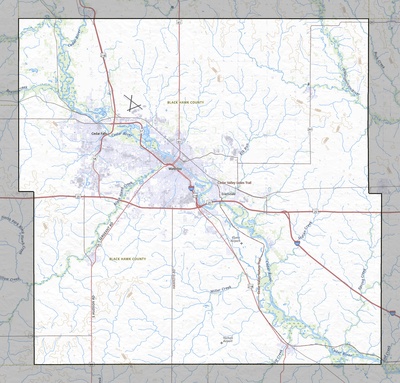 Black Hawk County IA USGS topo map