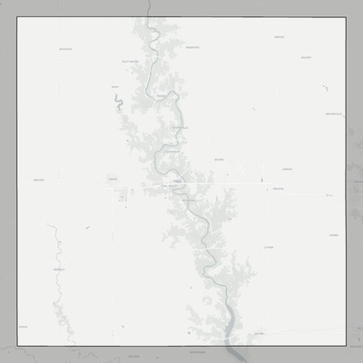 Boone County IA county basemap context