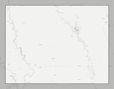 Bremer County IA county basemap context