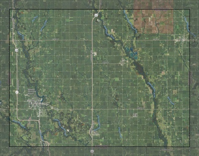 Bremer County IA USGS imagery and topo map