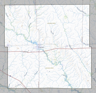 Buchanan County IA USGS topo map