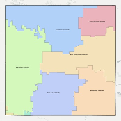 Buena Vista County IA school district boundaries map