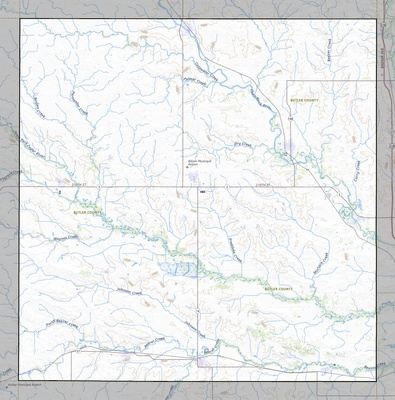 Butler County IA USGS topo map
