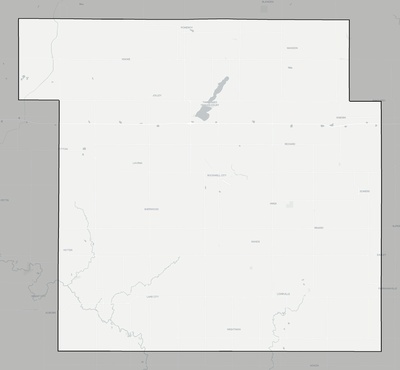 Calhoun County IA county basemap context