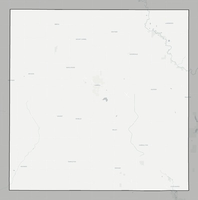 Carroll County IA county basemap context