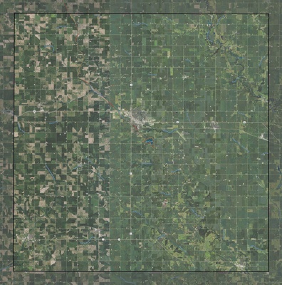 Carroll County IA USGS imagery and topo map