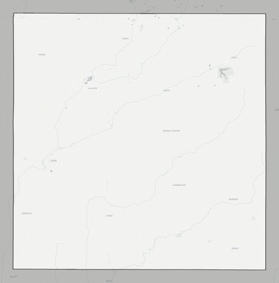 Cass County IA county basemap context