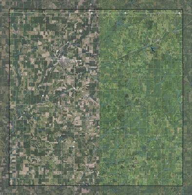 Cass County IA USGS imagery and topo map