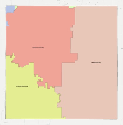 Cass County IA school district boundaries map