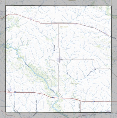 Cedar County IA USGS topo map