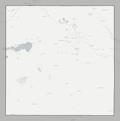 Cerro Gordo County IA county basemap context