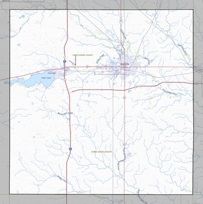 Cerro Gordo County IA USGS topo map