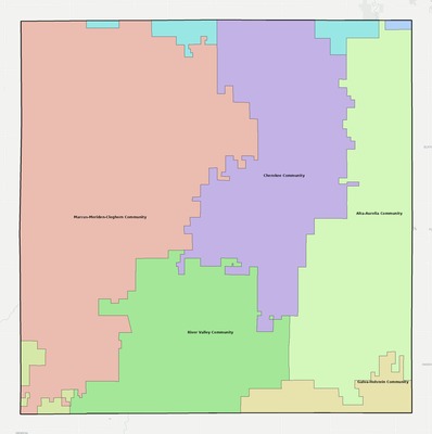 Cherokee County IA school district boundaries map