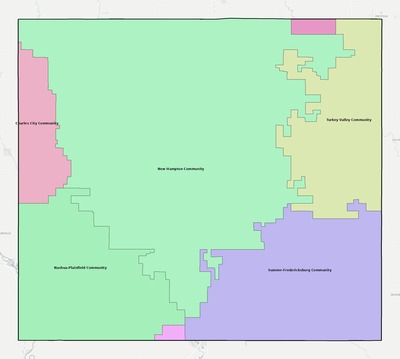 Chickasaw County IA school district boundaries map