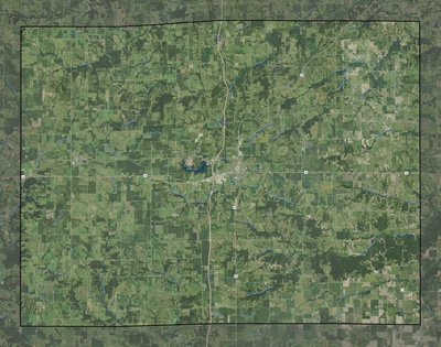 Clarke County IA USGS imagery and topo map
