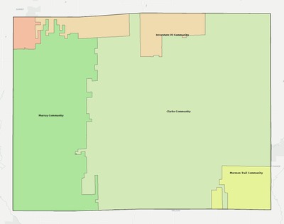 Clarke County IA school district boundaries map