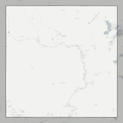 Clay County IA county basemap context